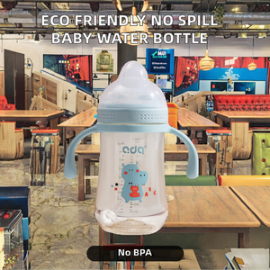 ขวดน้ำเด็กแบบการ์ตูน PP ปลอดสารพิษ พร้อมสายคล้องกันหก ปราศจากสาร BPA สำหรับเด็กอายุ 0-12 เดือน - Product Image 2