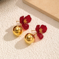 Boucles d'oreilles florales en acier inoxydable et titane Gaovo pour femmes, bijoux de mode minimalistes de luxe résistants au ternissement