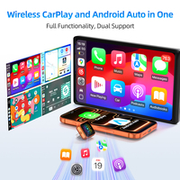 Adaptateur sans fil JMC 2-en-1 CarPlay et Android Auto, Plug & Play, Dongle intelligent pour voitures OEM