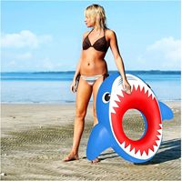 Anneau de natation gonflable requin piscine flotteur Tube plage flotteur jouets pour enfants et adultes piscine fête décor été piscine anneau de bain Tube