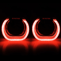 VAHID 5D Crystal Angel Eyes I6-U DRL Luces de Circulación Diurna WRGB LED Halo Ring LED  Modificación de Faros Controlados por APP