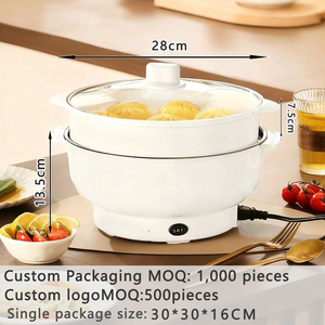 Casserole électrique multifonctionnelle avec panier vapeur en polypropylène, cuve antiadhésive, capacité de 4 L, contrôle de la température, pour l'extérieur - Product Image 3