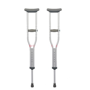 Adjustable Underarm Height Light Weigh Aluminum Alloy Medical Portable Comfortable Telescopic Crutches Axillary Crutches - Product Image 1