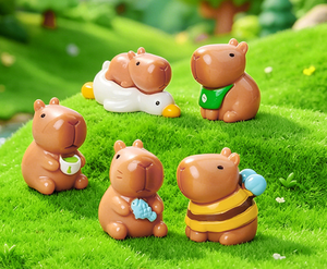 ตุ๊กตาคาปิบาร่าน่ารักทำจากเรซิ่น สำหรับตกแต่งแก้วกาแฟ ชา มัทฉะ เหมาะสำหรับคนรักคาเฟ่ ของตกแต่งสำนักงาน ของประดับโต๊ะทำงาน ของตกแต่งชั้นวางของรูปสัตว์ - Product Image 5
