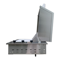 OEM/ODM Barbecue moderne de luxe haut de gamme SUS304 304 à induction pour l'extérieur Barbecue à gaz GPL NG 3 brûleurs avec couvercle