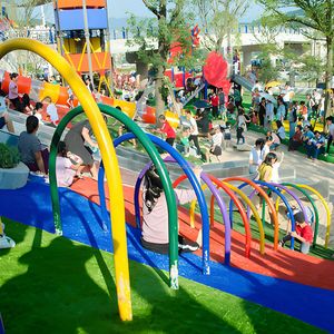 Équipement de terrain de jeu en bois non motorisé pour la maternelle, poutre d'équilibre et parcours d'obstacles - Product Image 6