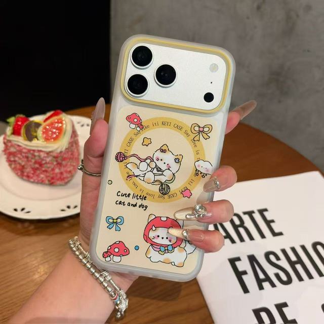New Customizable Pattern Skin Texture with Magnetic Suction Phone case Fashionable and Simple All Inclusive,anti Fall Phone case