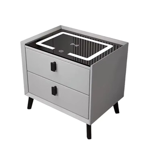 Mesa <span class=keywords><strong>de</strong></span> <span class=keywords><strong>Noche</strong></span> Moderna Inteligente y Multifuncional VL con Carga Inalámbrica, Lámpara <span class=keywords><strong>de</strong></span> <span class=keywords><strong>Colores</strong></span>, Bloqueo por Huella Dactilar y Sistema <span class=keywords><strong>de</strong></span> Sonido - Product Image 1