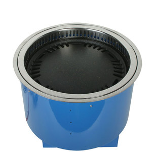 Restaurante <span class=keywords><strong>asador</strong></span> coreano moderno, equipo de parrilla silencioso, barbacoa integrada y olla caliente, parrilla de carbón a Gas - Product Image 4