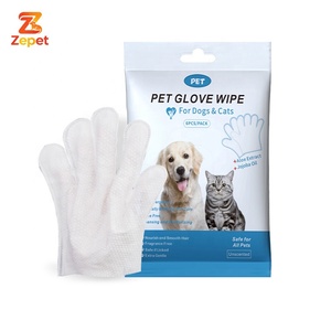 Lingettes-gants pour animaux <span class=keywords><strong>de</strong></span> compagnie, gants jetables pour le nettoyage <span class=keywords><strong>de</strong></span> la <span class=keywords><strong>bouche</strong></span> et du corps des chats et des chiens - Product Image 1