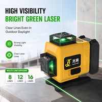 Service OEM Niveau laser rechargeable 360° horizontal et vertical à 8, 12 ou 16 lignes pour la rénovation de la maison, la pose d'images et la construction