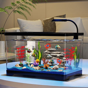 Fabriek Groothandel Ultra Wit Helder <span class=keywords><strong>Aquarium</strong></span> Desktop Kleine Betta <span class=keywords><strong>Aquarium</strong></span> Mini <span class=keywords><strong>Aquarium</strong></span> Met <span class=keywords><strong>Aquarium</strong></span> Pomp En Licht - Product Image 2