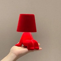 Luz nocturna inalámbrica de peluche para habitación, luz nocturna para mesita de noche, carga USB, luz táctil de tres colores, lámpara de mesa de noche