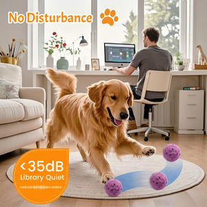 Juguete Giratorio Automático para <span class=keywords><strong>Perros</strong></span> E-TPU+ABS, Recargable, Bola Auto-Rodante Resistente <span class=keywords><strong>a</strong></span> Mordidas, Juguete Masticable para <span class=keywords><strong>Perros</strong></span> Pequeños, Medianos y Grandes - Product Image 2
