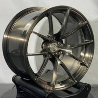 Jantes en alliage forgé haute performance 20-21 pouces Noir brillant métallisé à 5 branches 5x112 pour Audi S4 S5 RS5