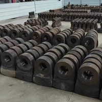 Tête de marteau de concasseur en fonte à haute teneur en manganèse, pièces de rechange pour machines de concassage de quartz et de béton dans la construction