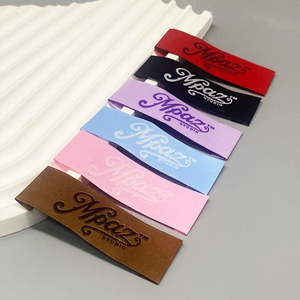 Etiquetas personalizadas de satén tejido con corte láser para prendas, ribetes de tela con logo para cuello, dobladillo de camisetas, bolsos y zapatos - Product Image 2