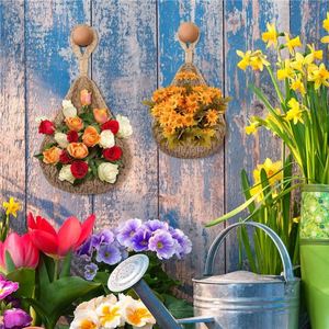 ตะกร้าผลไม้ตะกร้าแขวนตกแต่งด้วยลูกปัดที่แขวนปิดผนัง3ชุดตะกร้าลวดแขวนตะกร้าสี่เหลี่ยมผืนผ้าสวน macrame - Product Image 6