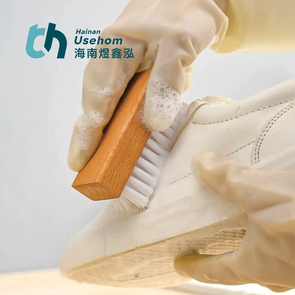Tốt Nhất Bán Gỗ Tự Nhiên Giày Bàn Chải Biểu Tượng Tùy Chỉnh Giặt Bàn Chải Đa Chức Năng Công Cụ Làm Sạch Sneaker Làm Sạch Bàn Chải