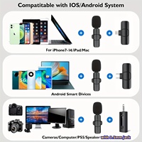 Microphone Lavalier sans Fil K9 à Condensateur Anti-Bruit avec Connecteur Type-C Léger pour iPhone iPad Android Vlog
