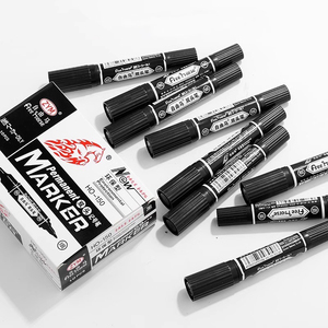 Yağ Bazlı Kalıcı Su Geçirmez Çift Uçlu 6mm Keski Eğik Uçlu Kalem Sanat Çalışmaları Etiketleme Ofis Malzemeleri Özel Logo Markalama Kağıdı 4 - Product Image 6