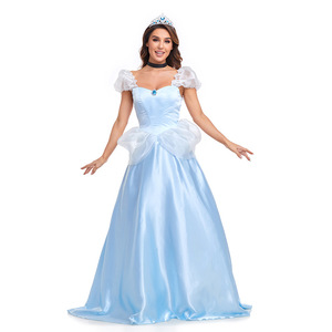 Robe <span class=keywords><strong>de</strong></span> princesse <span class=keywords><strong>pour</strong></span> femmes, Costume <span class=keywords><strong>de</strong></span> personnage <span class=keywords><strong>de</strong></span> Cosplay d'halloween en Polyester, robe <span class=keywords><strong>de</strong></span> fête bleue <span class=keywords><strong>de</strong></span> conte <span class=keywords><strong>de</strong></span> <span class=keywords><strong>fées</strong></span> <span class=keywords><strong>pour</strong></span> <span class=keywords><strong>adultes</strong></span> - Product Image 5