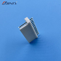 Conector de terminal de crimpado de cable a placa JINDA 2510-14A de 2.54mm y 14 pines, macho, de latón estañado, corriente nominal de 3A y 250V para PCB