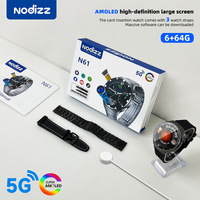 Sistem Android Asli N61 Smart Watch 5G Kartu SIM Kompatibel Semua Jaringan Layar AMOLED HD Unduhan Independen Silikon Tahan Lama