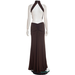 Viviblook J26DS007 Vestido Largo de Verano para Mujer, Cuello Alto, Sin Mangas, Espalda Descubierta, Plisado, Casual, Sexy, para la Noche - Product Image 5