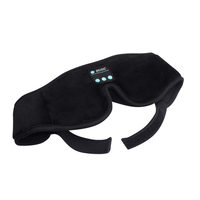 Masque de Sommeil 3D Musical Super Doux avec Casque Audio Stéréo Intégré et Bandeau Réglable en Coton Élastique
