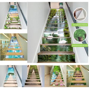 Autocollants d'escaliers personnalisés autocollants adhésifs amovibles pour carrelage autocollants de sol personnalisés pour la décoration publicitaire d'escalator - Product Image 2