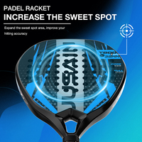 Raquettes de Padel Professionnelles en Fibre de Carbone 3k 12k 18k avec Logo Personnalisé par l'Usine Jusain