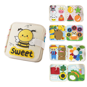 <span class=keywords><strong>Livre</strong></span> d'activités Montessori pour tout-petits, <span class=keywords><strong>livre</strong></span> d'apprentissage en feutre, jouet éducatif préscolaire, planche d'activités, cadeau d'anniversaire pour enfants, polyester - Product Image 6