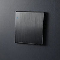 Interrupteur 1 Gang 1 Voie avec Indicateur LED, Nouveau Design Gris Noir, Haute Qualité, pour Usage Domestique et Professionnel (Vente en Gros MGA)