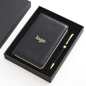 促销精装记事本日记本笔记本打印标志商务笔记本和笔套 - Product Image 2
