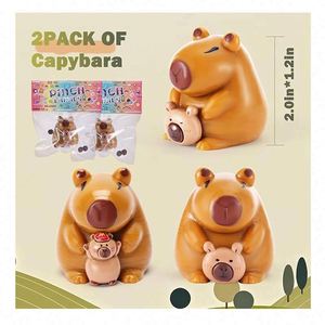 High Quality OEM Capybara <b>Squishy</b> Mellow Set Picture Shown Colors Eco-friendly TPR Stress Relief Promotional Toy Squeeze Toys - Product Image 2