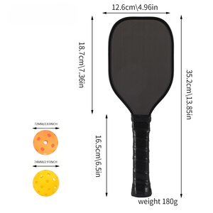 <span class=keywords><strong>Raquette</strong></span> d'entraînement de pickleball en fibre de carbone T700, noyau en nid d'abeille de 16 mm |   <span class=keywords><strong>Mini</strong></span> <span class=keywords><strong>raquette</strong></span> de pratique Sweet Spot à manche extra long - Product Image 5