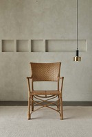 Chaises de salle à manger en rotin tressé style français, avec accoudoirs, pour restaurant, hôtel, salon, extérieur, bistrot – Ventes flash