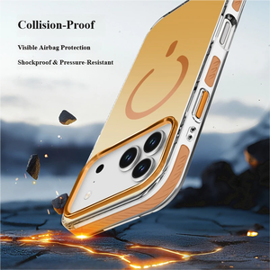 Coque magnétique premium dégradée pour <span class=keywords><strong>iPhone</strong></span> 17, compatible avec motifs personnalisés, dos rigide en acrylique avec protection de l'objectif - Product Image 5