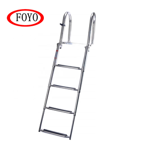 FOYO <span class=keywords><strong>Venta</strong></span> caliente marca barco accesorios marinos 304 <span class=keywords><strong>acero</strong></span> inoxidable 3 paso telescópico escalera de baño para veleros y yates - Product Image 3