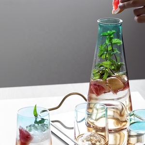 Nórdico creativo vidrio agua hervida fría ámbar agua fría tetera juego de tazas limón té jugo olla corbata botella de agua - Product Image 3