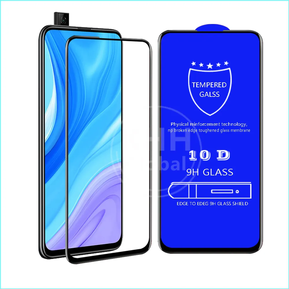 Neues Angebot Blaues Muster 9H 10D gebogenes gehärtetes Glas Für HUAWEI enjoy10 plus LCD-Displays chutz folie