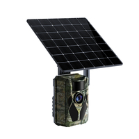 Caméra de chasse 4G LTE extérieure pour la faune, vidéo 1080P, 48MP, panneau solaire, déclenchement 0,4S, vision nocturne thermique, étanche IP66