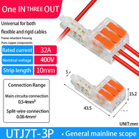 Connecteur rapide de type T pour bornier, diviseur de fils sans coupure, perforation d'isolation, connecteur de fils rapide et compact