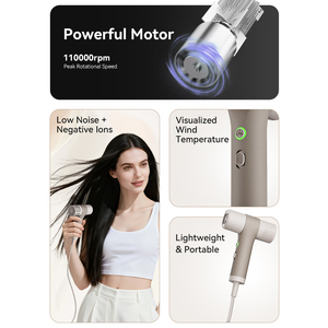 Sèche-cheveux plasma portable haute vitesse Baichang HD14, sans balais, à vent puissant, <span class=keywords><strong>mini</strong></span> sèche-cheveux électrique de voyage, <span class=keywords><strong>pas</strong></span> <span class=keywords><strong>cher</strong></span>, vert, portable - Product Image 4