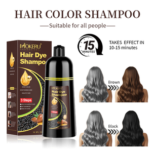 Mokeru Crema Colorante per Capelli al Riso Nero e Olio di Argan - Tinta Permanente <span class=keywords><strong>Senza</strong></span> <span class=keywords><strong>Ammoniaca</strong></span> con Trattamento Nutriente (Nero Naturale) - Product Image 2