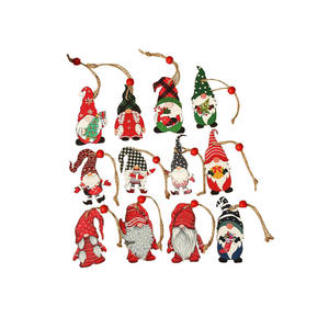 Décorations suspendues de Noël en bois mignon elfe nain elfe - Product Image 1