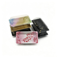 Boîte à sushi japonaise rectangulaire luxueuse en PET jetable YS-00, emballage alimentaire pour pain et sushi à emporter, tailles personnalisées