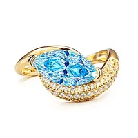 MuShan Sieraden 925 Sterling Zilveren Ring Trouwring Cocktail Party Valentijn Cadeau Vrouwen Ringen Fijne Sieraden
