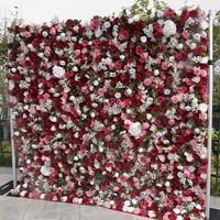 SEZON 1*1M Hochzeitsdekoration künstliche Blumenwand Hochzeitshintergrund künstliche weiße Rose Blumentopf-Blumentopf